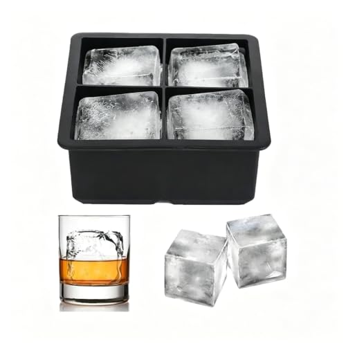 Molde de silicona para cubos de hielo 4 cuadrados miniatura 1