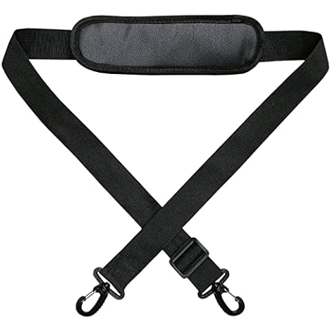 Adjustable Padded Shoulder Bag Strap Belt Laptop Briefcase Handbag Travel Gym (Black) Cover
