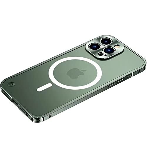 ɔ iPhone 12/12 Pro /12 Pro Max P[X MagSafe [dΉywh~ zA~op[  PC wʃJo[ یP[X Vv ϏՌ ^op[ lC  ,Green,iPhone12 Pro Ma