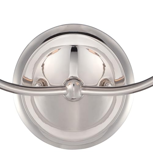 Image of Crystorama Libby Langdon Sylvan 2 Light Polished Nickel Bathroom Vanity