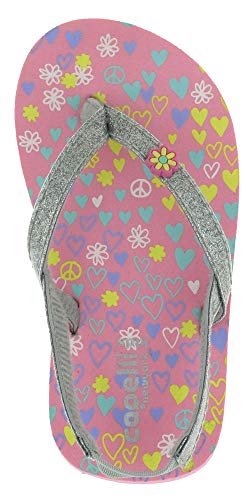 Capelli New York Toddler Girls Faux Leather Flip Flop Pink Combo4
