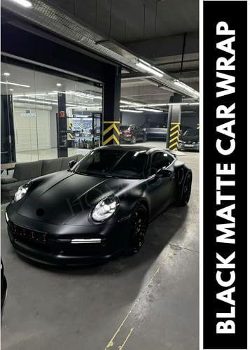 Image of HOME13 Premium Self-Adhesive Black Matte Vinyl Wrap for Car, Bike & Scooty Interior & Exterior Decorative Wrap Sticker & Decal Roll Air-Release Film (Black Matte, 20 Inch x 150 Inch)