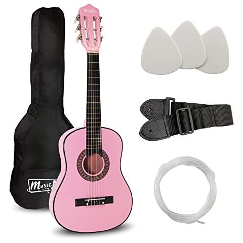 Guitarra clásica rosa para niños Music Alley MA-51 Cover