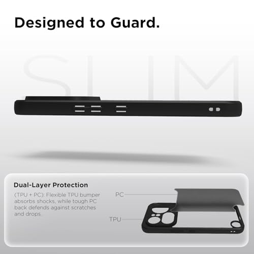 Image of RIGGEAR Shockproof Sleek Hybrid Armor Back Cover Case for Nothing Phone 4a Pro 5G (Smoke Black Matte PC + Black TPU Bumper)