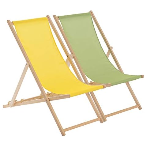 Harbour Housewares Adjustable Wooden Deck Chairs Cover