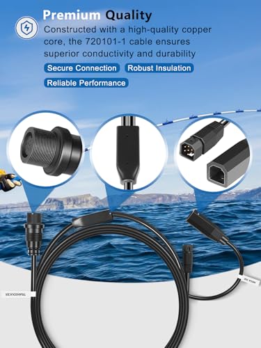 yourour Replacement for Humminbird 720107-1, 9 M360 2DDI Y - MEGA 360 & 2D/MDI Y Cable, Transducer Extension Cable Compatible with MEGA 360 Transducer and Helix 8,9,10,12,15 Series Fish Finders