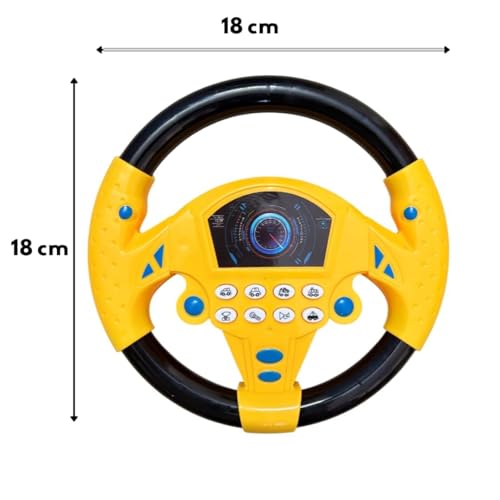 Image of Premium Kids Steering Driving Wheel Funny Interactive Driving Wheel with Music (Multi-Colour)