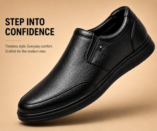 Image of Kraasa Steel Formal Shoes for Men | Vegan Leather Lace-Up Office Shoes