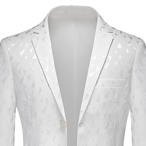 Mens Jacquard Dress Suit Jacket Casual Floral Slim fit Dinner Tuxedo Notched Lapel Wedding Blazers4