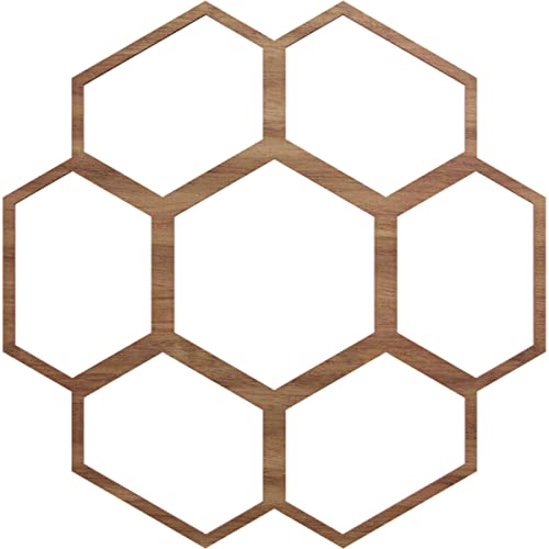 Image of Ekena Millwork 22 inchOD x 7 3 /4 inchID x 3 /8 inchT Florin Wood Fretwork Pierced Ceiling Medallion, Walnut