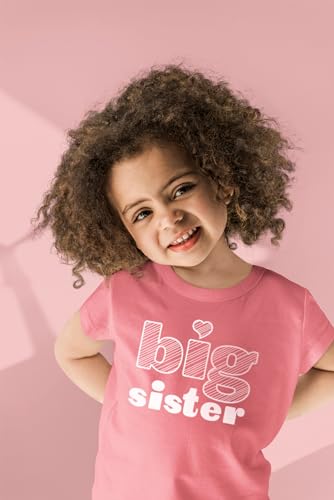 Big Sister Shirt Big Sister Announcement Toddler Shirts Girl Promoted Outfit Baby Girls Heart tee2