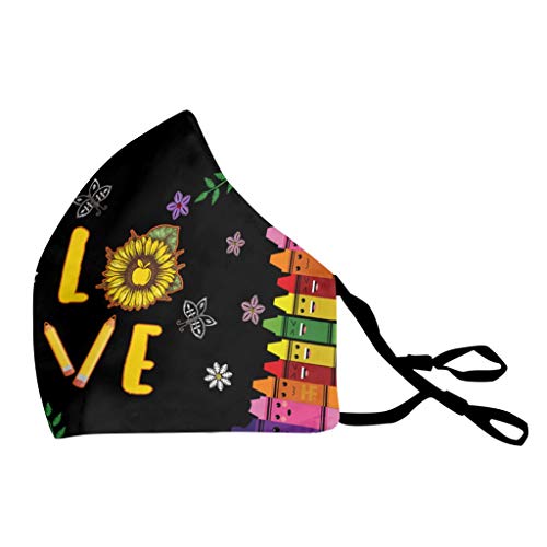 Harpily ??????????? Adultos Reutilizables Pañuelos con banda Elástico para al Aire Libre Regalo del maestro 'Teach Love Inspire' Regalo de acción de gracias (G)