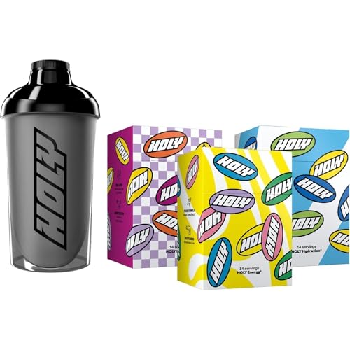 Holy Energy HOLY Kit de démarrage Trio - HOLY Iced Tea, Hydration & Energy - 42 portions en 21 saveurs fruitées - Végétalien, sans sucre avec des arômes de fruits 100% naturels