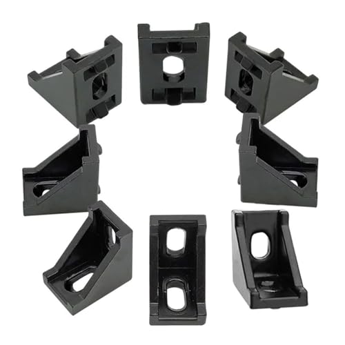 Support d'angle 20x28 en aluminium pour profilé 2020 fente 6mm - Lot de 8 pièces