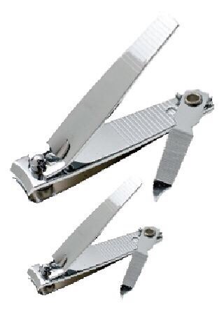 2 Pcs Nail Clipper - Sharp Stainless Steel, Professional, Large Nail Cutters for Thick Nails with Manicure File Nail File