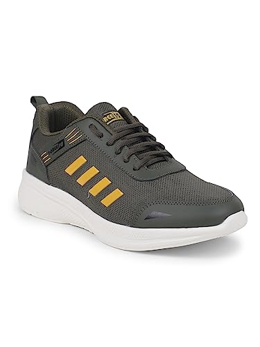 Image of Liberty Force 10 Navy Blue & Olive Green Running Shoes for Men