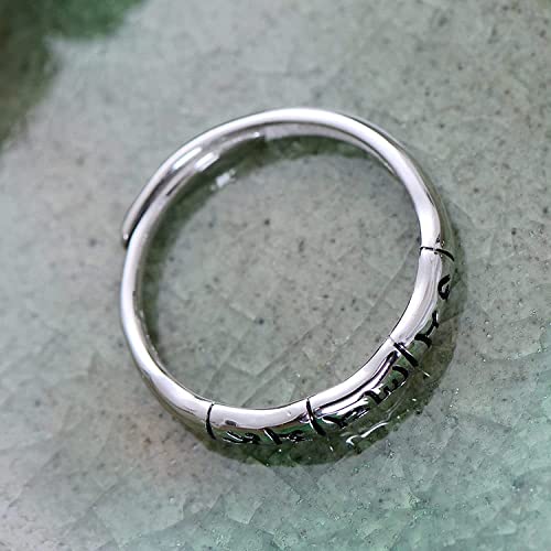Bague de mariage et anniversaire : offrez un mantra de forêt S925 - 5