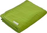 EMOOR 5-Layered Gauze Blanket (Green), Japanese Twin Size (55 x 82 in). Made in Japan
