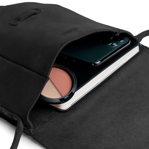 Hide & Drink, Prisma-Shaped Shoulder Bag, Vintage Purse, Messenger and Crossbody Bag, Full Grain Leather, Handmade3