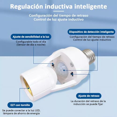 Portalámpara con sensor de luz Voltech 9 Imagen adicional