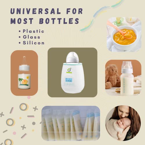 Bubos Bottle Warmer, 4-In -1 Baby Bottle Warmer For Breastmilk, Universal Bottle Support, Auto-Shut Off, Bpa Free, Baby Food Jar Included Support, Auto-Shut Off, Bpa Free, Baby Food Jar Included #TOP4