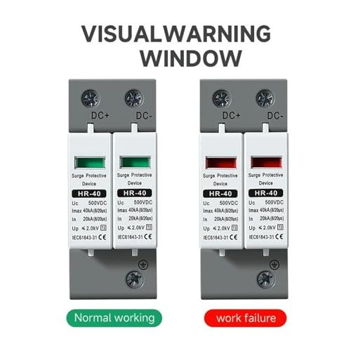 Protector sobretensión CC 2P SPD 800V para pararrayos y protección solar fotovoltaica 4