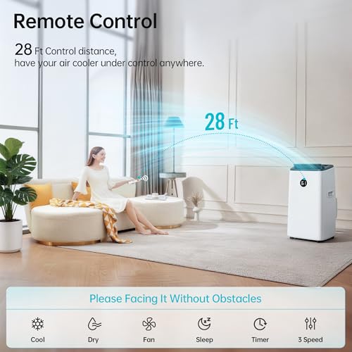 Image of 14000 BTU Portable Air Conditioners Cools Up to 700 Sq.Ft, 3-in-1 Energy Efficient Portable AC Unit with Remote Control,Dehumidifier Fan,Smart Quiet Sleep Mode,Timer,Auto Swing,for Room Bedrooms