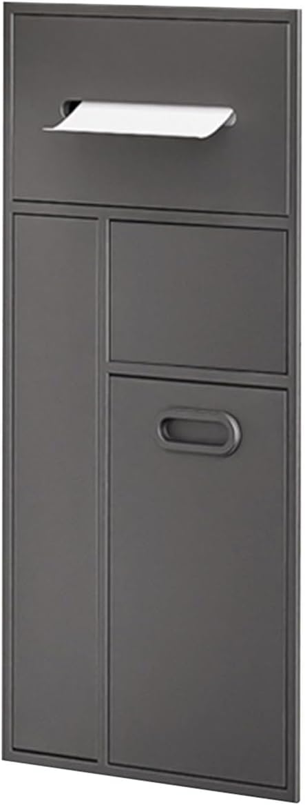 Modern Stainless Steel Shower Set with Waterproof Design, Toilet Paper Holder & Built-in Trash Bin – Perfect for Kitchen, Bathroom & Hotels, Space-Saving & Stylish.,Black