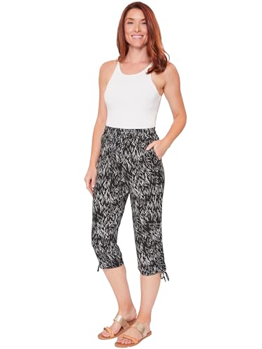 Royalty For Me Womens Women’s Cropped Casual Summer Boho Beach Mid-Rise Linen Pants4