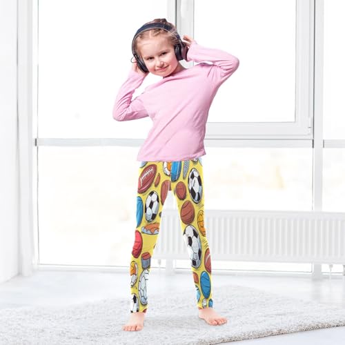 Bolaz Toddler Girls Leggings Printed Yoga Pants Leggings Football Soccer for Kids4