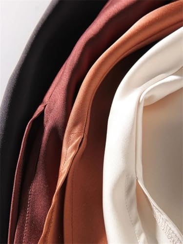 Women's High Waist Long Satin Skirt for Office Daily Wear Side Slit Maxi Pencil Skirt4