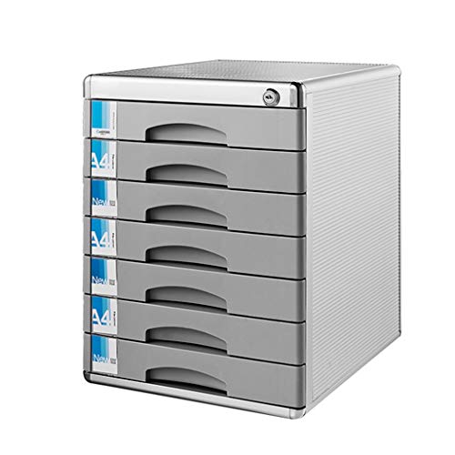 ASDFGH Gabinetes de Archivos con Llave con 7 Capas de Datos de Almacenamiento de Escritorio cajón archivador gabinete Pecho de cajones de Documentos de Office y Home Storage Box