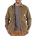 Carhartt Men's Big & Tall Weathered Canvas Shirt Jacket Snap Front