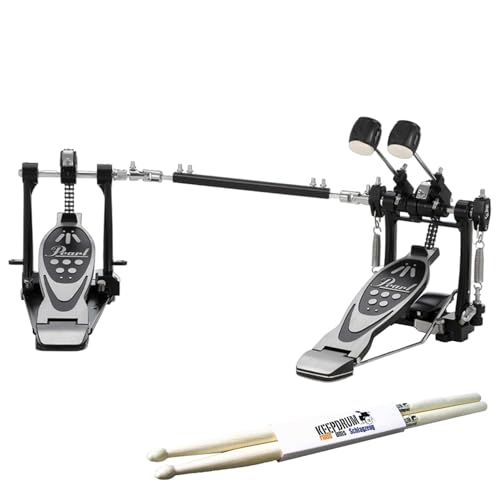 Pearl P-532 Double Bass Drum Pedal Doppel Fußmaschine mit keepdrum Drumsticks Pearl P-532 Double Bass Drum Pedal Doppel Fußmaschine mit keepdrum Drumsticks