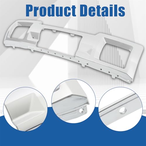 Image of Silscvtt Front Bumper Skid Plate Panel Chrome Replacement for Sierra 2500HD 3500HD 4-Door 2015-2019 23178964 23178780 GM1053103C GM1053104C