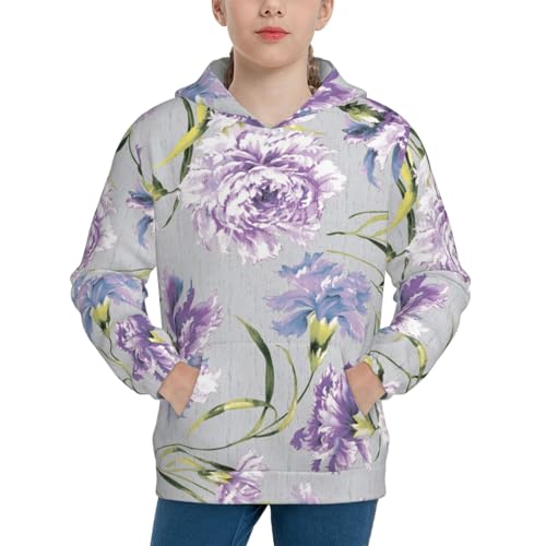 Beautiful Flowers Kid Hoodies Boys Sweatshirts Girls Pullover with Pocket