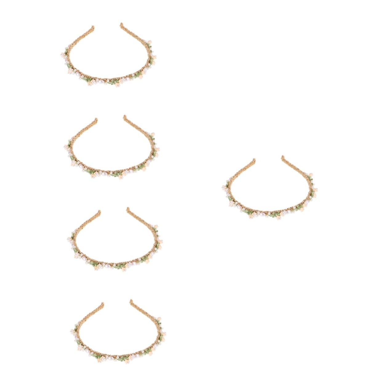 Didiseaon 5pezzi Cerchietto Elegante Fiore Per Sposa e Cerimonie Accessorio Per Con Ghirlanda Di Fiori Per Matrimonio e Feste Per Donne e Ragazze