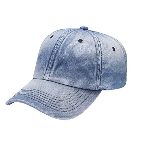 Boné Liso Aba Curva Jeans Estonado Liso