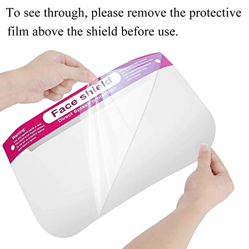 Huheta Kids Face Shield 2 Pack, Protective Safety Mask For Children, Transparent Anti-Fog Full Face Shield, Face And Eye Protection, Vacuum Packaged (Pink) #TOP1