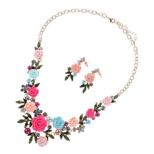 Collar y pendientes hawaianos para celebraciones interiores y salidas casuales de verano