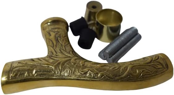 Miniatura 4 de Victoria - Mango de latón en forma de T con pieza de repuesto para bastón