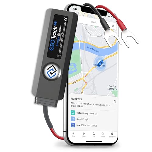 REWIRE SECURITY Geo Track 4G GPS Tracker – Real-Time Vehicle Tracking Device for Car, Van, Motorhome | Easy Battery Install | Live App Tracking | 4G GPS Transmitter | 4G Fleet Tracking
