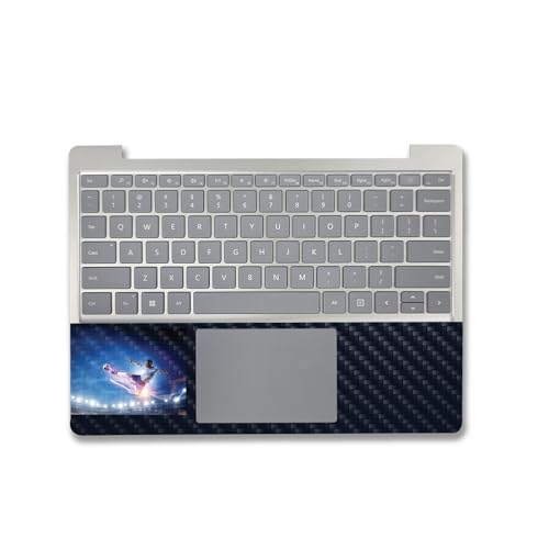Image of MightySkins Carbon Fiber Skin Compatible with Microsoft Surface Laptop Go 3 (2023) Full Wrap Kit - Super Kick | Protective, Durable Textured Carbon Fiber Finish | Made in The USA