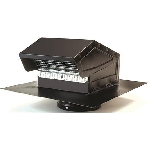 LL Building Products 12GNV4B GNV4BL Roof Mount Goose Neck Vent, 4", Black Cover