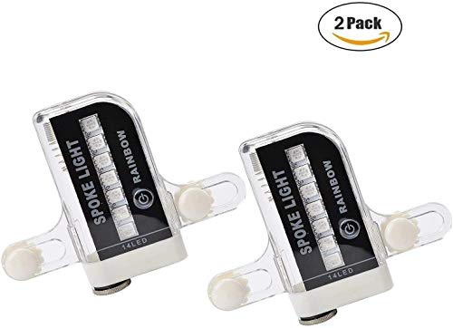 Bike Wheel Lights (2 Tire Pack) - Waterproof Led Bicycle Spoke Lights - Bike Accessories - 30 Different Patterns Change - Great Gift For Adults Kids - Black #TOP3