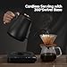 Northmas Gooseneck Electric Kettle, Electric Tea Kettle with ±1℉ Temperature Control, 1L/1200W Fast Boiling Water Kettle for Pour Over Coffee & Tea, 316 Stainless Steel Inner, Auto Shut-Off, Black