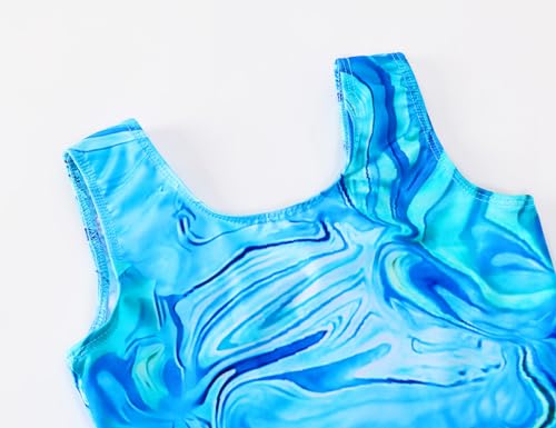 Image of TENVDA Girl's One Piece Swimsuit Sparkle Sleeveless One-Piece Bathing Suits Swimwear for Kids 2-12 Years Old