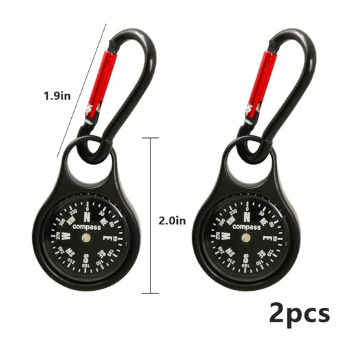 Brújula mini portátil con llavero, pack de 2 unidades miniatura 2