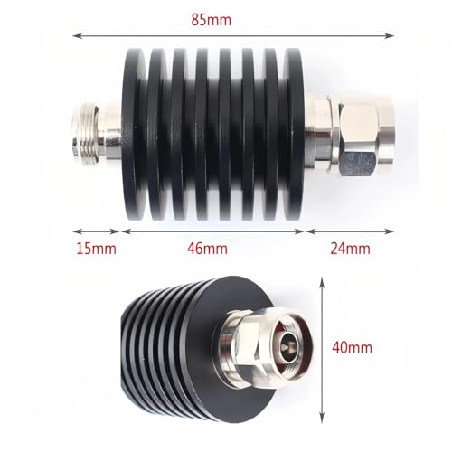 20db 25w n type rf attenuator - 50 ohm fixed coaxial attenuator dc-3ghz with n connector for rf testing ham radio amp signal generator