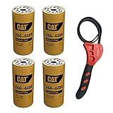 Caterpillar 244-4484 Engine Oil Filter Ultra High Efficiency w/IHD Strap Wrench Bundle (4)